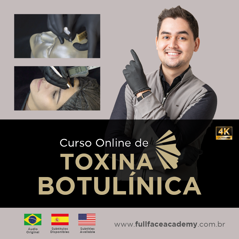 Capa Curso Toxina Botulinica Full Face Academy Curso de Harmonizacao Facial Farmaceuticos Biomedicos Dermatologistas Dentistas HOF Curso Online 2