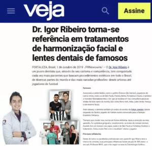 Home 3 Dr. Igor Ribeiro destaque na revista VEJA — harmonização facial e lentes dentais em Fortaleza